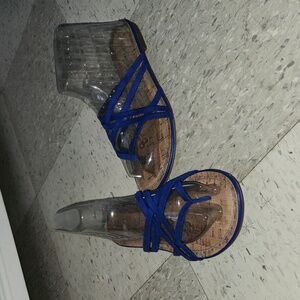Cobalt blue strappy sandles worn twice, just have too many shoes!!!
